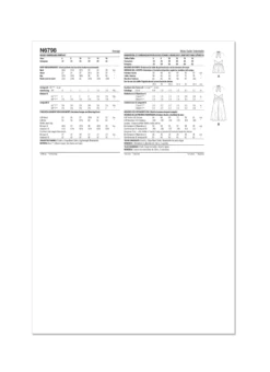 New Look Sewing Pattern 6798 Romper And Jumpsuit -Jaycotts Shop N6798 envelope back