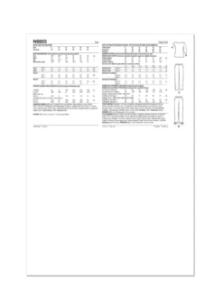 New Look Sewing Pattern 6803 Knit Tops And Pants -Jaycotts Shop N6803 envelope back
