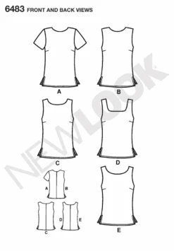 New Look NL6483 Misses Top Pattern | Easy -Jaycotts Shop NL 6483 FBV
