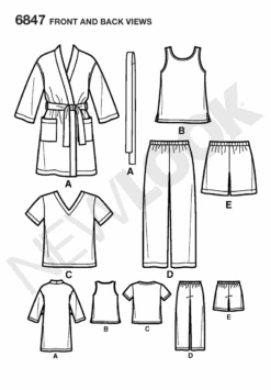 New Look NL6847 Children's Sleepwear Pattern | Easy 6 New Look NL6847 Children's Sleepwear Pattern | Easy -Jaycotts Shop NL 6847 FBV
