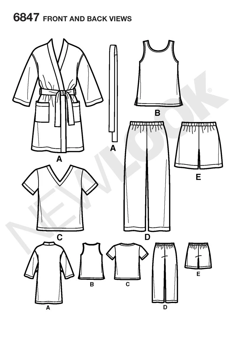 New Look NL6847 Children's Sleepwear Pattern | Easy 3 New Look NL6847 Children's Sleepwear Pattern | Easy - Image 3