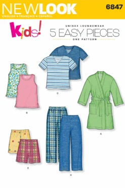 New Look NL6847 Children's Sleepwear Pattern | Easy