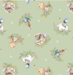 Peter Rabbit Organic Cotton Fabric, Joyous Spring
