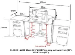 Horn Gemini XL Sewing Cabinet - Free Chair Offer -Jaycotts Shop Picture2