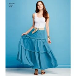 Simplicity Pattern 1110 Misses' Tiered Skirt With Length Variations