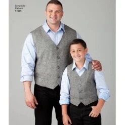 Simplicity Pattern 1506 Boy's And Big And Tall Men's Waistcoat Pattern