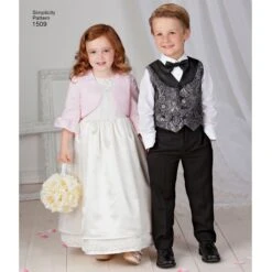 Simplicity Pattern 1509 Boy's Wedding Bow Tie And Vest