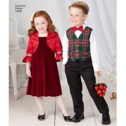 Simplicity Pattern 1509 Boy's Wedding Bow Tie And Vest -Jaycotts Shop S1509 product hires 03
