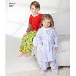 Simplicity Pattern 1573 Toddlers' And Child's Robe, Pants