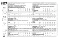 Simplicity Pattern 2391 Child's Pillowcase Dress, Tops, Pants, And Bag -Jaycotts Shop S2391 envelope