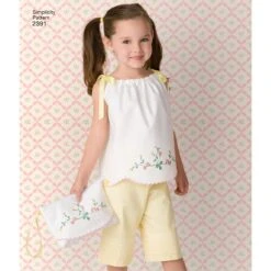 Simplicity Pattern 2391 Child's Pillowcase Dress, Tops, Pants, And Bag -Jaycotts Shop S2391 product hires 01
