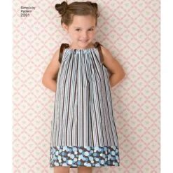 Simplicity Pattern 2391 Child's Pillowcase Dress, Tops, Pants, And Bag -Jaycotts Shop S2391 product hires 05