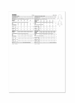 Simplicity Sewing Pattern 3002 Blouses 16 Simplicity Sewing Pattern 3002 Blouses -Jaycotts Shop S3002 envelope back