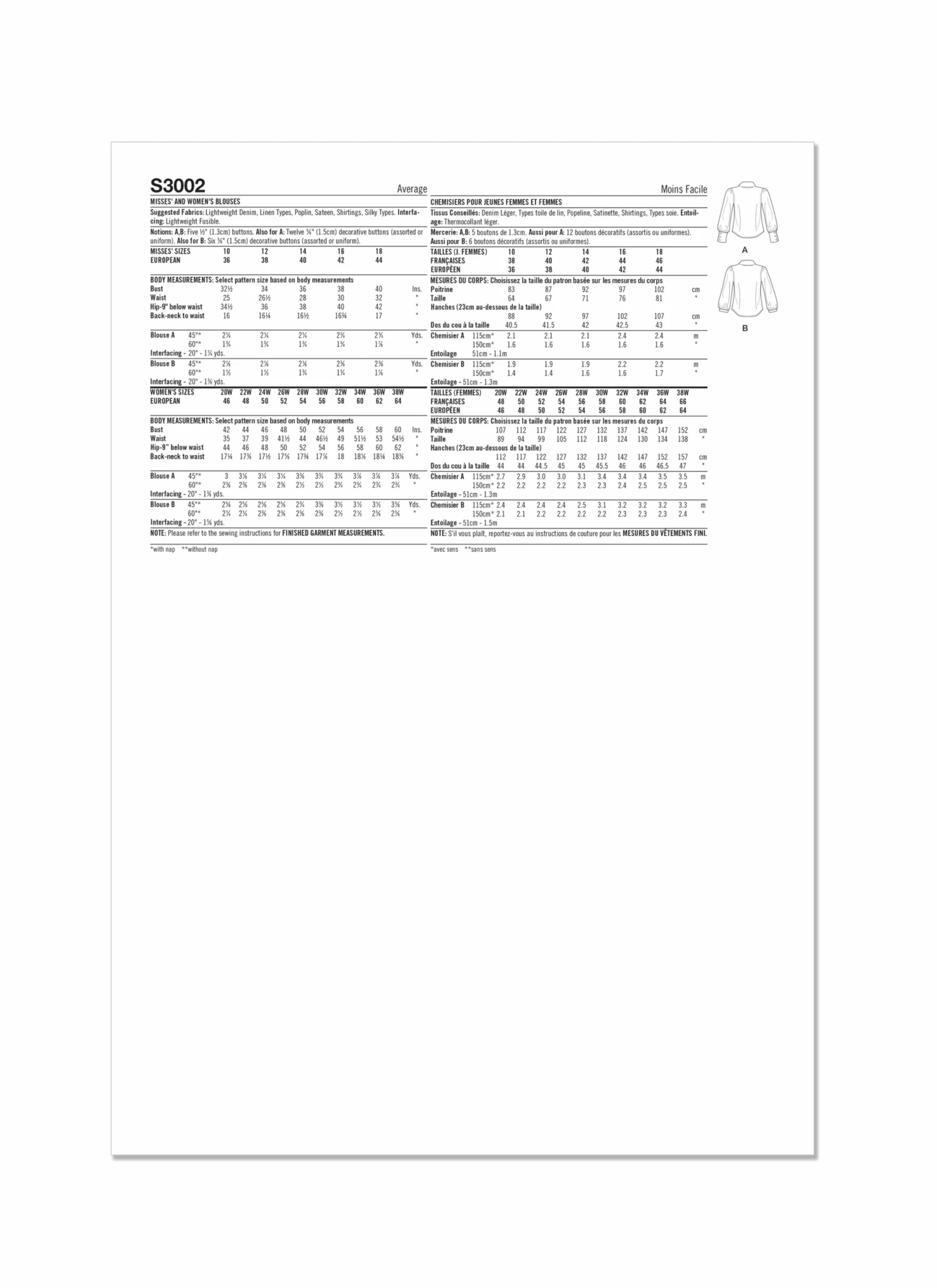 Simplicity Sewing Pattern 3002 Blouses 7 Simplicity Sewing Pattern 3002 Blouses - Image 7