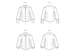 Simplicity Sewing Pattern 3002 Blouses 19 Simplicity Sewing Pattern 3002 Blouses -Jaycotts Shop S3002 line art