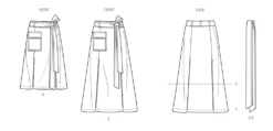Simplicity Sewing Pattern 3005 Skirts -Jaycotts Shop S3005 line art