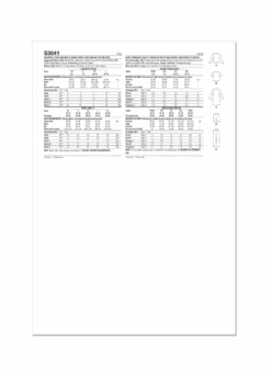 Simplicity Sewing Pattern S3041 Children's, Teens' And Adults' Loungewear 11 Simplicity Sewing Pattern S3041 Children's, Teens' And Adults' Loungewear -Jaycotts Shop S3041 envelope back