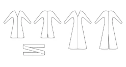 Simplicity Sewing Pattern S3046 Vintage Simplicity 1970's Jiffy Knit Dress -Jaycotts Shop S3046 line art