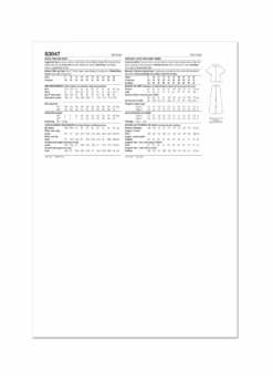 Simplicity Sewing Pattern S3047 Misses' Trousers And Jacket -Jaycotts Shop S3047 envelope back