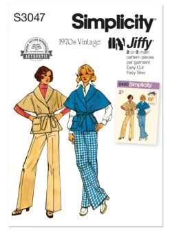 Simplicity Sewing Pattern S3047 Misses' Trousers And Jacket