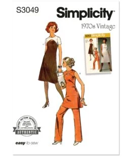Simplicity Sewing Pattern S3049 Misses' Dress, Tunic And Trousers
