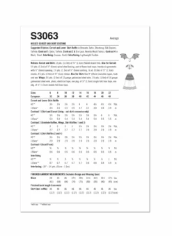 Simplicity Sewing Pattern S3063 Corset And Skirt Costume By Raine Emery -Jaycotts Shop S3063 envelope back