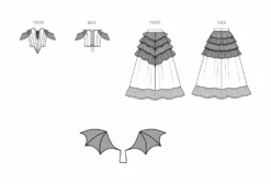 Simplicity Sewing Pattern S3063 Corset And Skirt Costume By Raine Emery -Jaycotts Shop S3063 line art