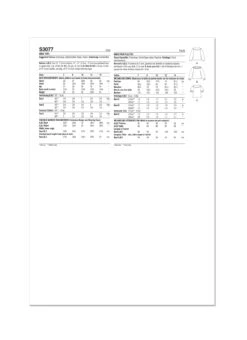 Simplicity Sewing Pattern 3077 Girls' Tops -Jaycotts Shop S3077 envelope back