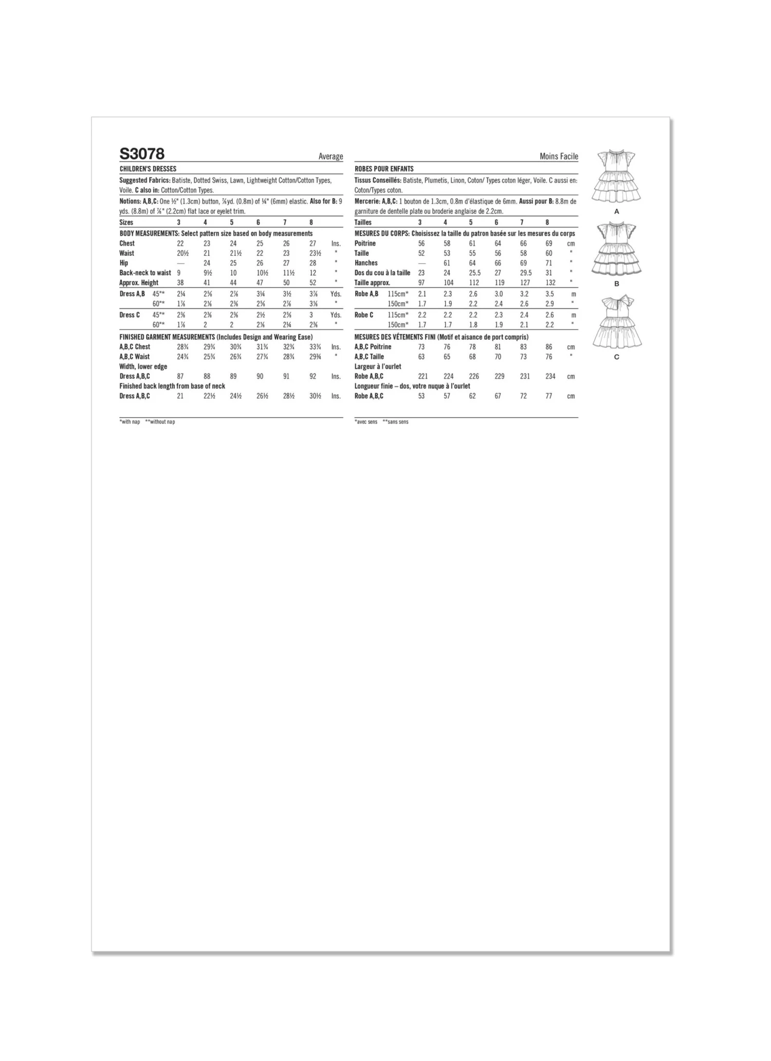 Simplicity Sewing Pattern 3078 Children's Dresses 5 Simplicity Sewing Pattern 3078 Children's Dresses - Image 5