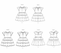 Simplicity Sewing Pattern 3078 Children's Dresses 17 Simplicity Sewing Pattern 3078 Children's Dresses -Jaycotts Shop S3078 line art