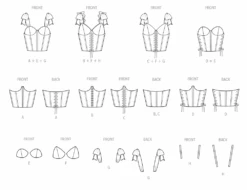 Simplicity Sewing Pattern 3095 Design Your Own Corset 21 Simplicity Sewing Pattern 3095 Design Your Own Corset -Jaycotts Shop S3095 line art