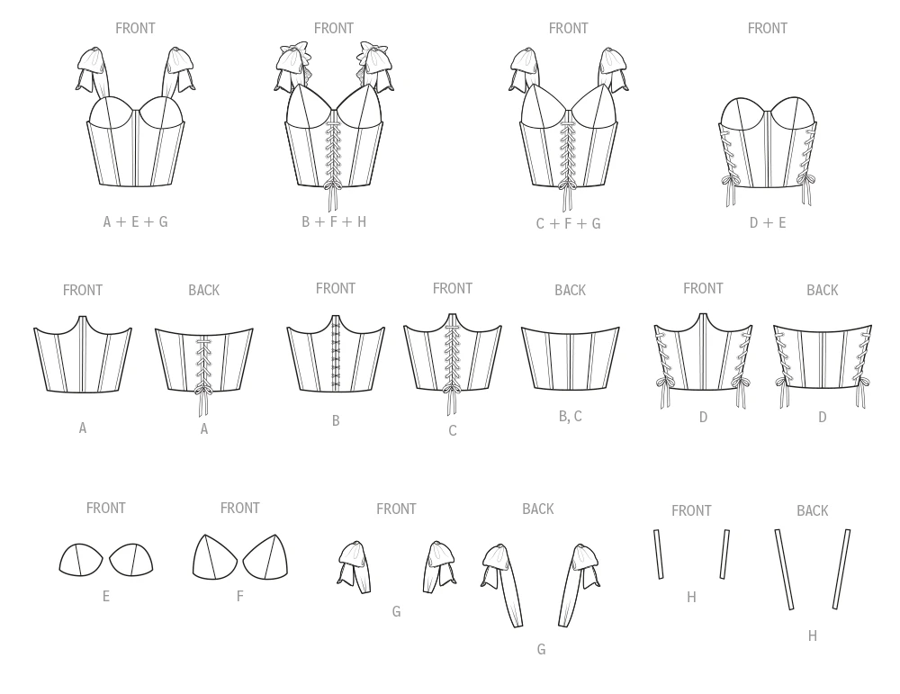 Simplicity Sewing Pattern 3095 Design Your Own Corset 11 Simplicity Sewing Pattern 3095 Design Your Own Corset - Image 11