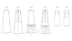 Simplicity Sewing Pattern 3100 Special Occasion Dress And Slip -Jaycotts Shop S3100 line art