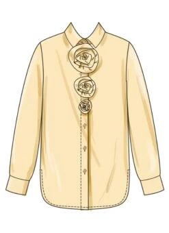 Simplicity Sewing Pattern 3101 Shirt With Detachable 3D Flowers -Jaycotts Shop S3101 04