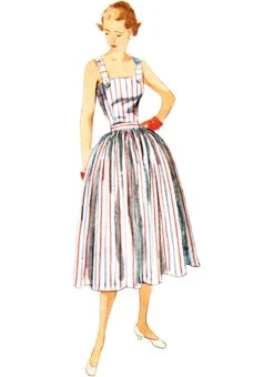 Simplicity Sewing Pattern 3115 1950's Two-Piece Play Suit And Skirt
