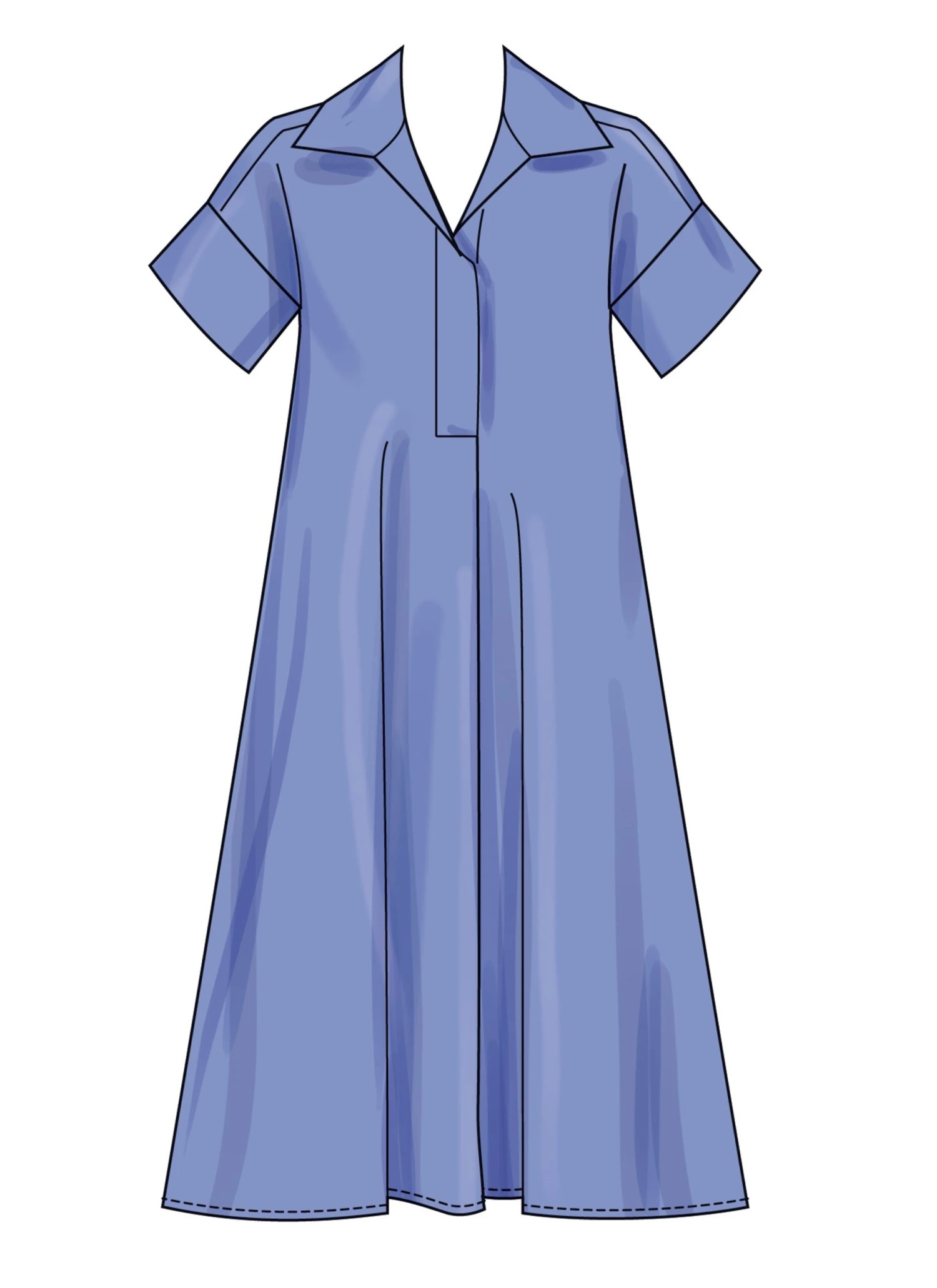 Simplicity Sewing Pattern S3130 Loose Fitting Pullover Dress 6 Simplicity Sewing Pattern S3130 Loose Fitting Pullover Dress - Image 6