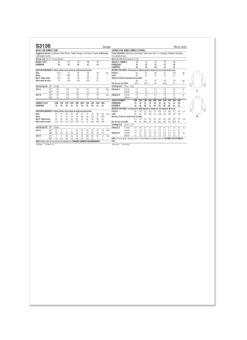 Simplicity Sewing Pattern 3136 Misses' Women's Button Up Shirt -Jaycotts Shop S3136 envelope back