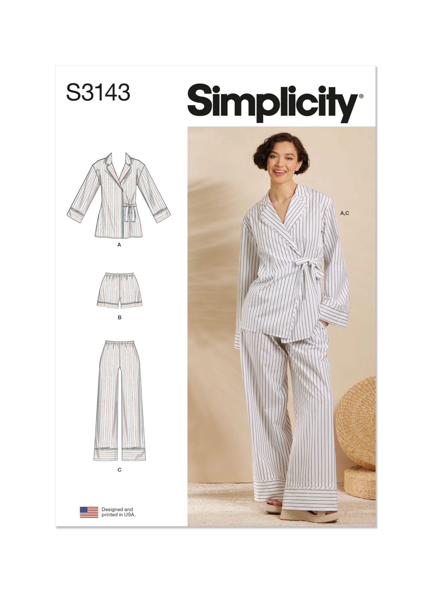 Simplicity Sewing Pattern 3143 Misses' Pajamas 2 Simplicity Sewing Pattern 3143 Misses' Pajamas - Image 2