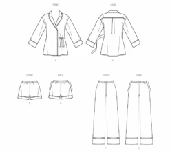 Simplicity Sewing Pattern 3143 Misses' Pajamas 19 Simplicity Sewing Pattern 3143 Misses' Pajamas -Jaycotts Shop S3143 line art