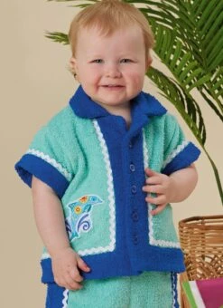 Simplicity Sewing Pattern 3145 Babies' Contrast Shirt And Shorts -Jaycotts Shop S3145 01