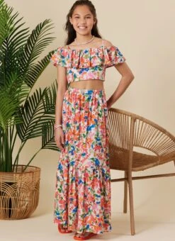 Simplicity Sewing Pattern 3148 Girls' Ruffle Top And Skirt