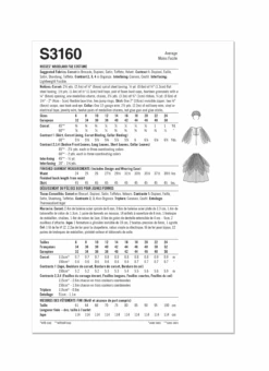 Simplicity Sewing Pattern 3160 Misses' Woodland Fae Costume By Raine Emery -Jaycotts Shop S3160 envelope back