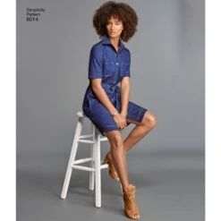Simplicity Pattern 8014 Vintage Shirt Dress -Jaycotts Shop S8014 product hires 02