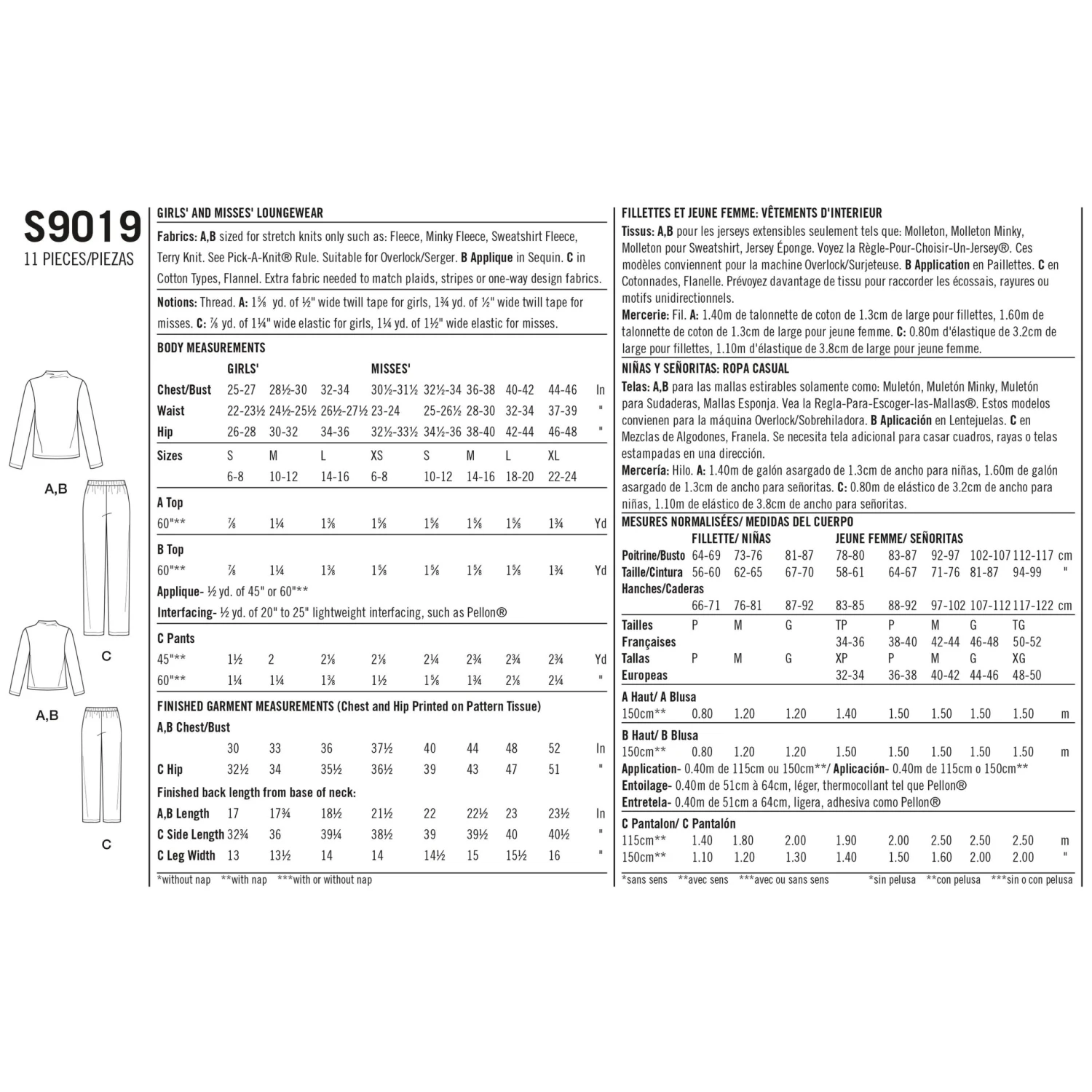 Simplicity Sewing Pattern 9019 Girls' And Misses' Loungewear 5 Simplicity Sewing Pattern 9019 Girls' And Misses' Loungewear - Image 5