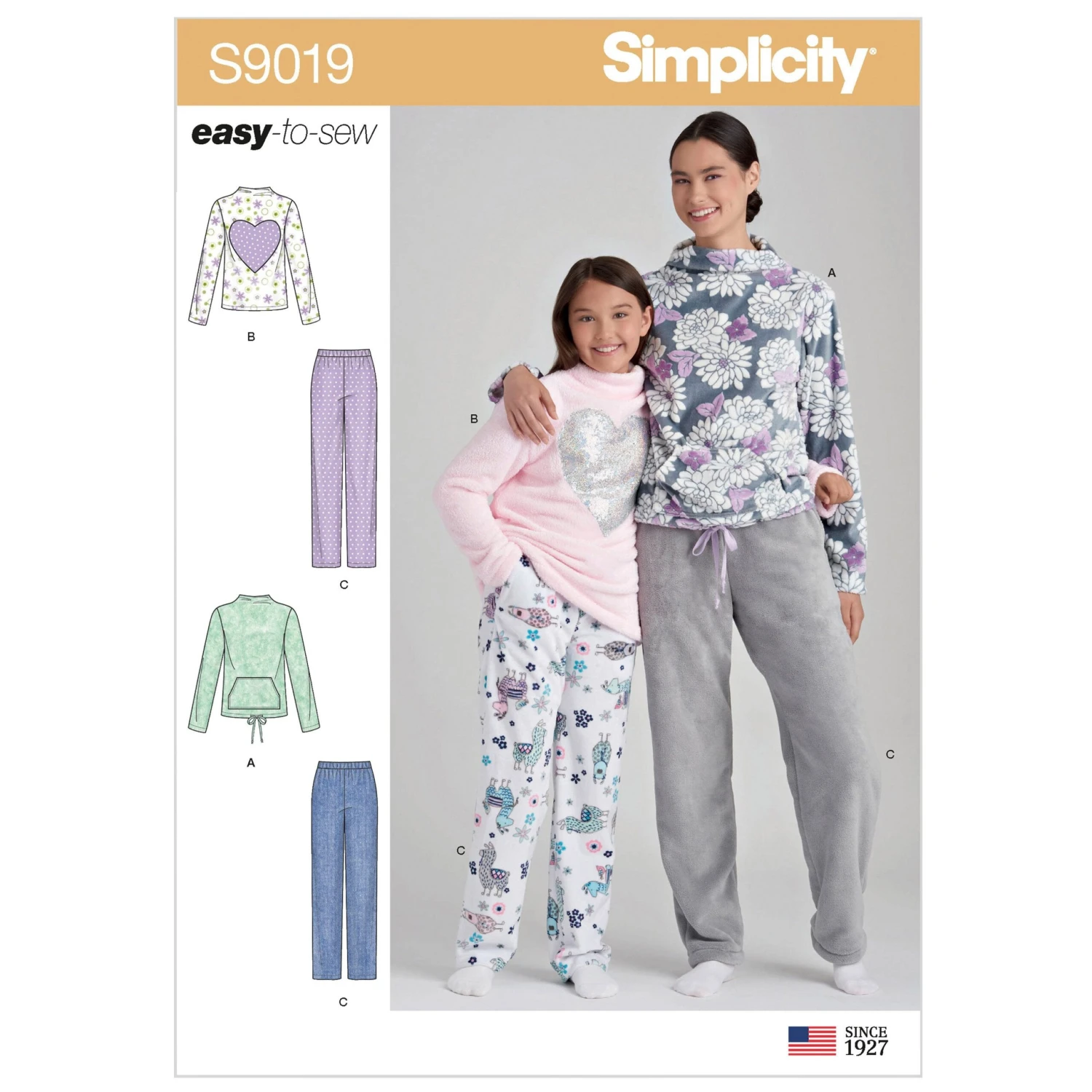 Simplicity Sewing Pattern 9019 Girls' And Misses' Loungewear 2 Simplicity Sewing Pattern 9019 Girls' And Misses' Loungewear - Image 2