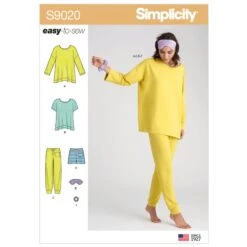 Simplicity Sewing Pattern 9020 Sleepwear 13 Simplicity Sewing Pattern 9020 Sleepwear -Jaycotts Shop S9020 envelope front