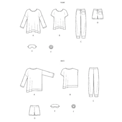 Simplicity Sewing Pattern 9020 Sleepwear 21 Simplicity Sewing Pattern 9020 Sleepwear -Jaycotts Shop S9020 line art