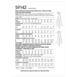 Simplicity Sewing Pattern 9142 Jumpsuit With One Shoulder Drape -Jaycotts Shop S9142 envelope back