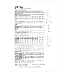 Simplicity Sewing Pattern 9176 Misses' / Women's Dresses -Jaycotts Shop S9176 envelope back