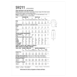 Simplicity Sewing Pattern 9211 Misses'/Men's/Boys'/Girls' Sleepwear 5 Simplicity Sewing Pattern 9211 Misses'/Men's/Boys'/Girls' Sleepwear -Jaycotts Shop S9211 envelope back